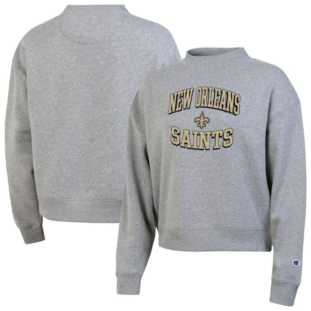 New Orleans Saints Champion Women's Triumph Tri-Blend Sweatshirt Gray