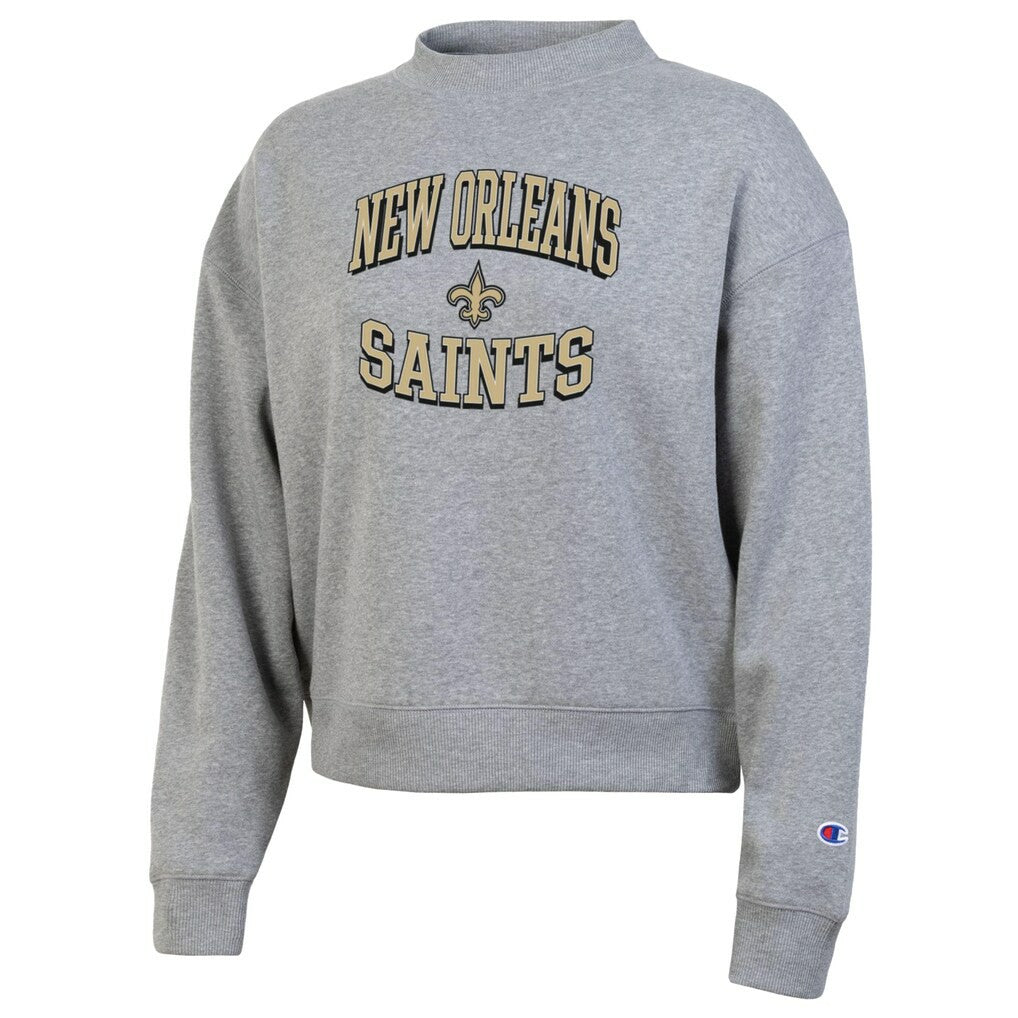 New Orleans Saints Champion Women's Triumph Tri-Blend Sweatshirt Gray