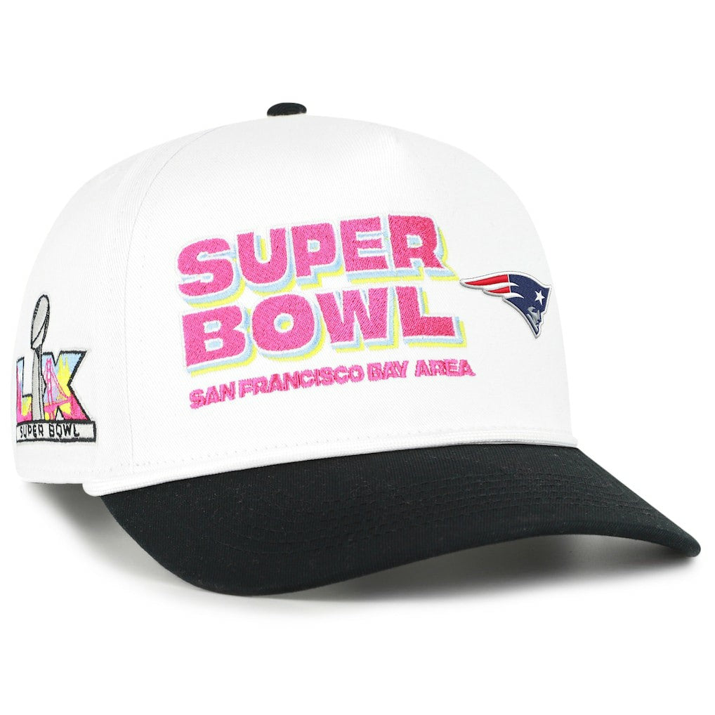 47 brand New England Patriots '47 Super Bowl LX Stacked Hitch Adjustable Hat White/Black