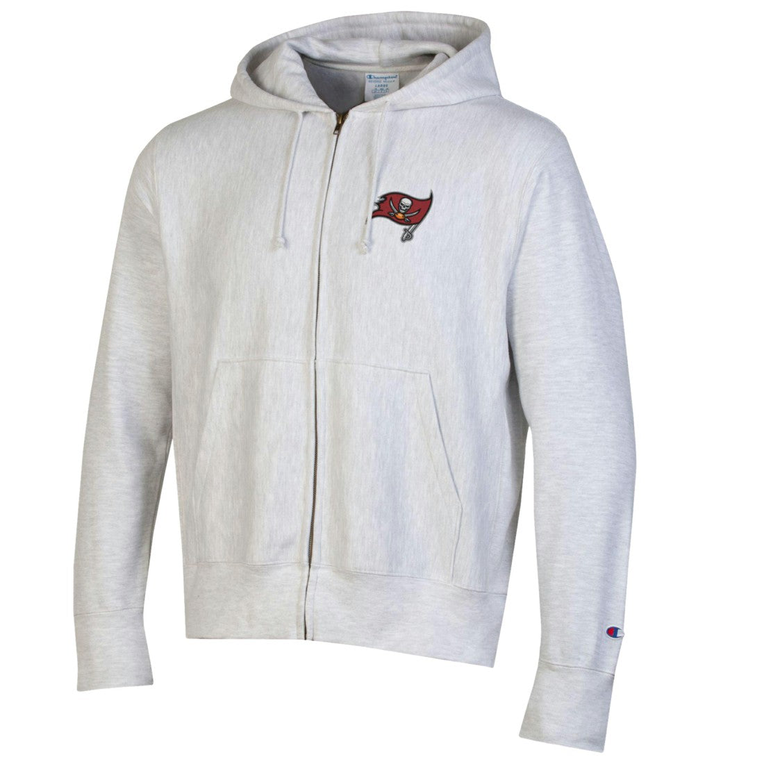 Tampa Bay Buccaneers Champion Reverse Weave Full-Zip Hoodie Gray