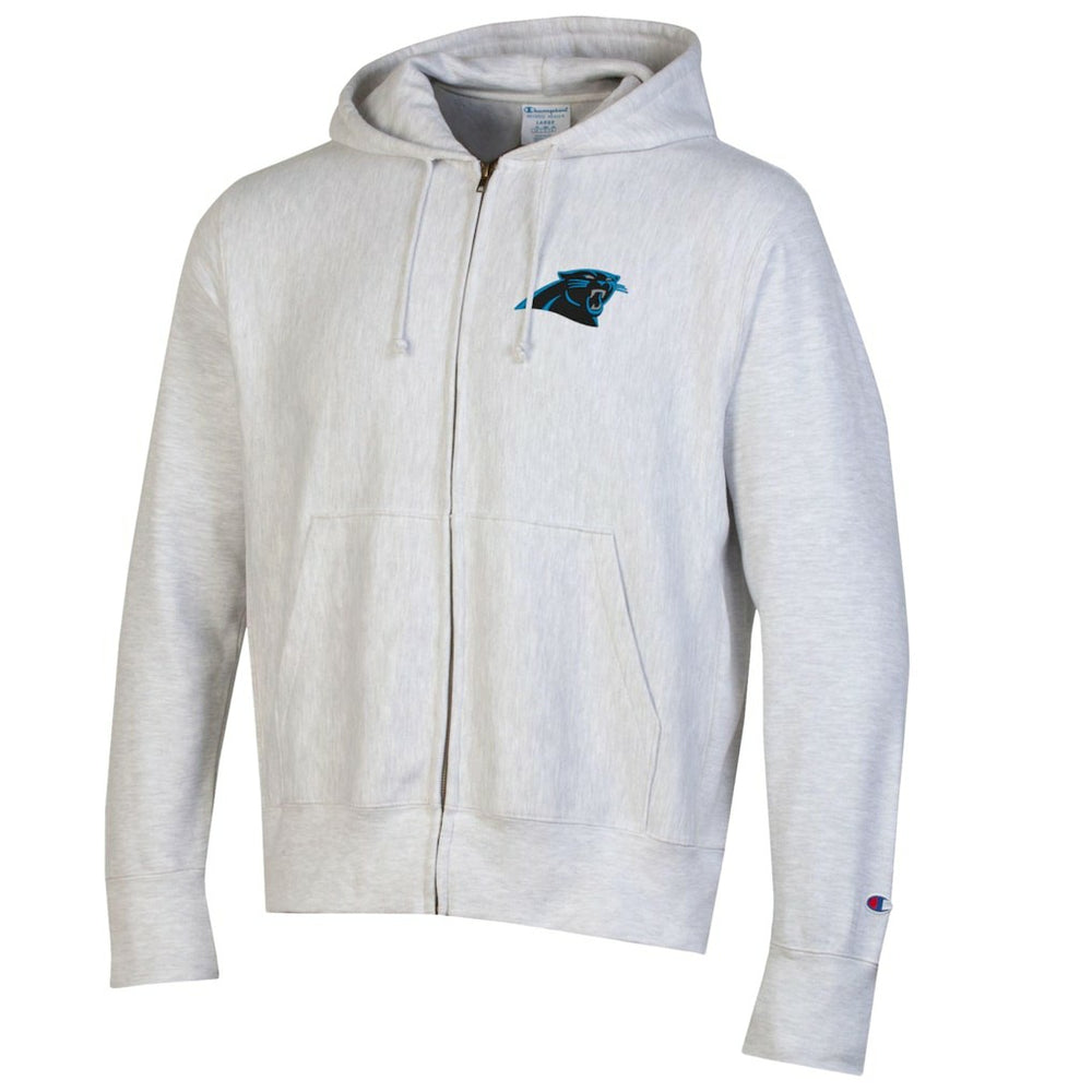 Carolina Panthers Champion Reverse Weave Full-Zip Hoodie Gray