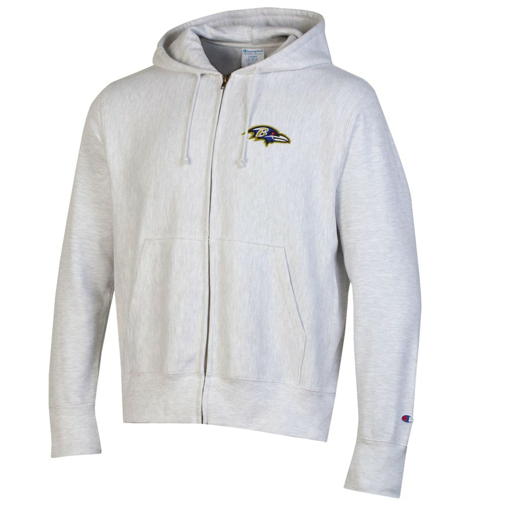 Baltimore Ravens Champion Reverse Weave Full-Zip Hoodie Gray