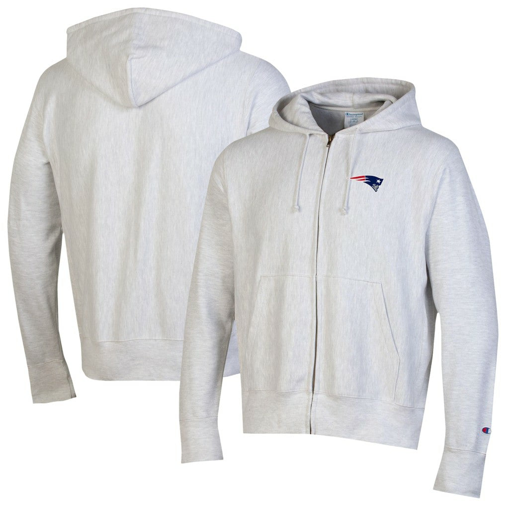 New England Patriots Champion Reverse Weave Full-Zip Hoodie Gray