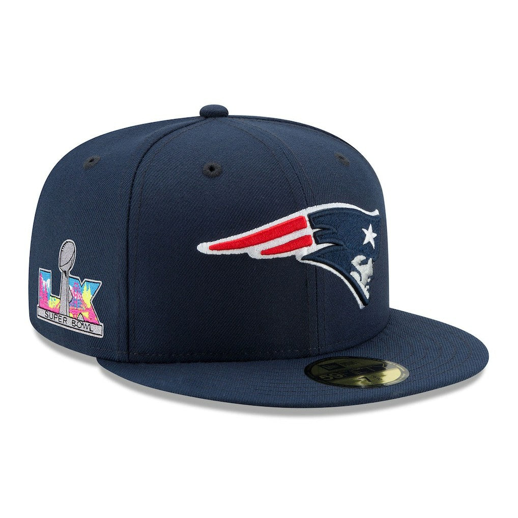 New England Patriots New Era Super Bowl LX Side Patch 59FIFTY Fitted Hat Navy