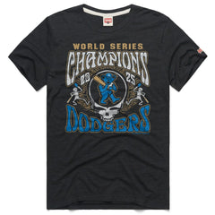 Los Angeles Dodgers x Grateful Dead Homage 2026 Gold Collection Label Tri-Blend T-Shirt - Charcoal - MLB Online