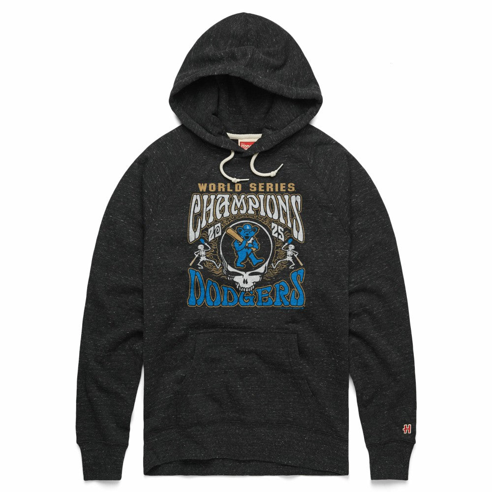 Los Angeles Dodgers Homage 2026 Gold Collection Grateful Dead Hoodie - Charcoal - MLB on Sale