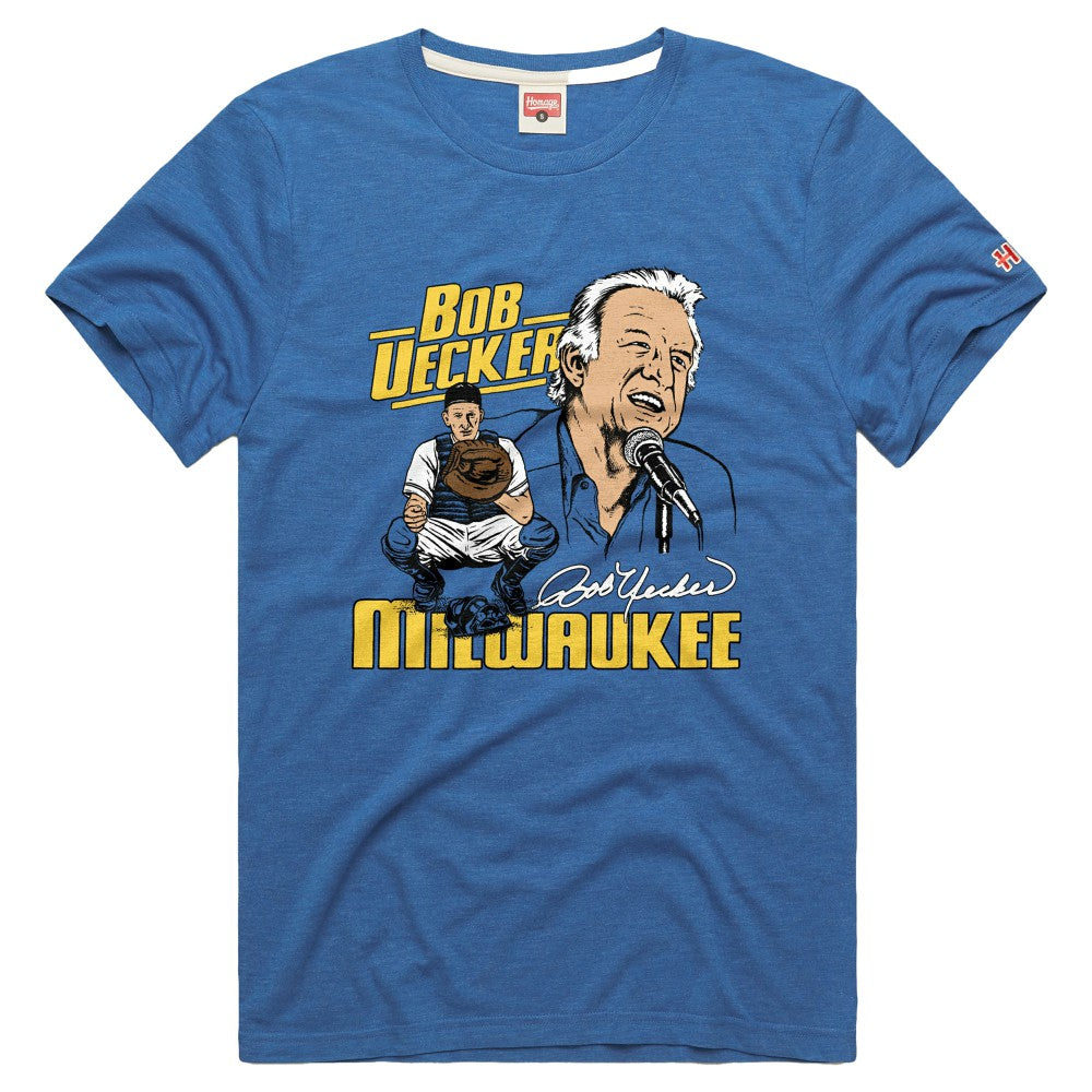 Milwaukee Brewers Homage Tri-Blend Hyperlocal T-Shirt - Royal - MLB on Sale