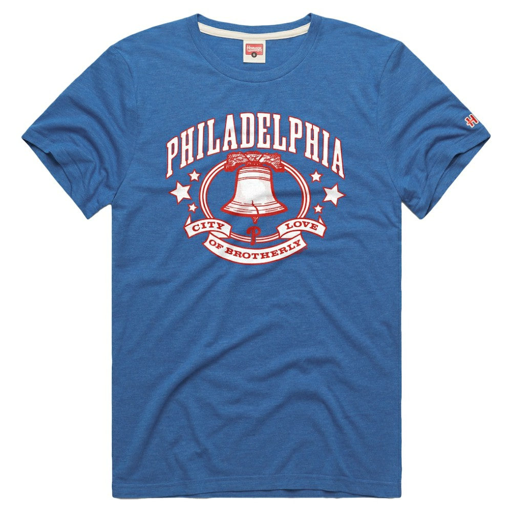 Philadelphia Phillies Homage Tri-Blend Hyperlocal T-Shirt - Royal - MLB Online
