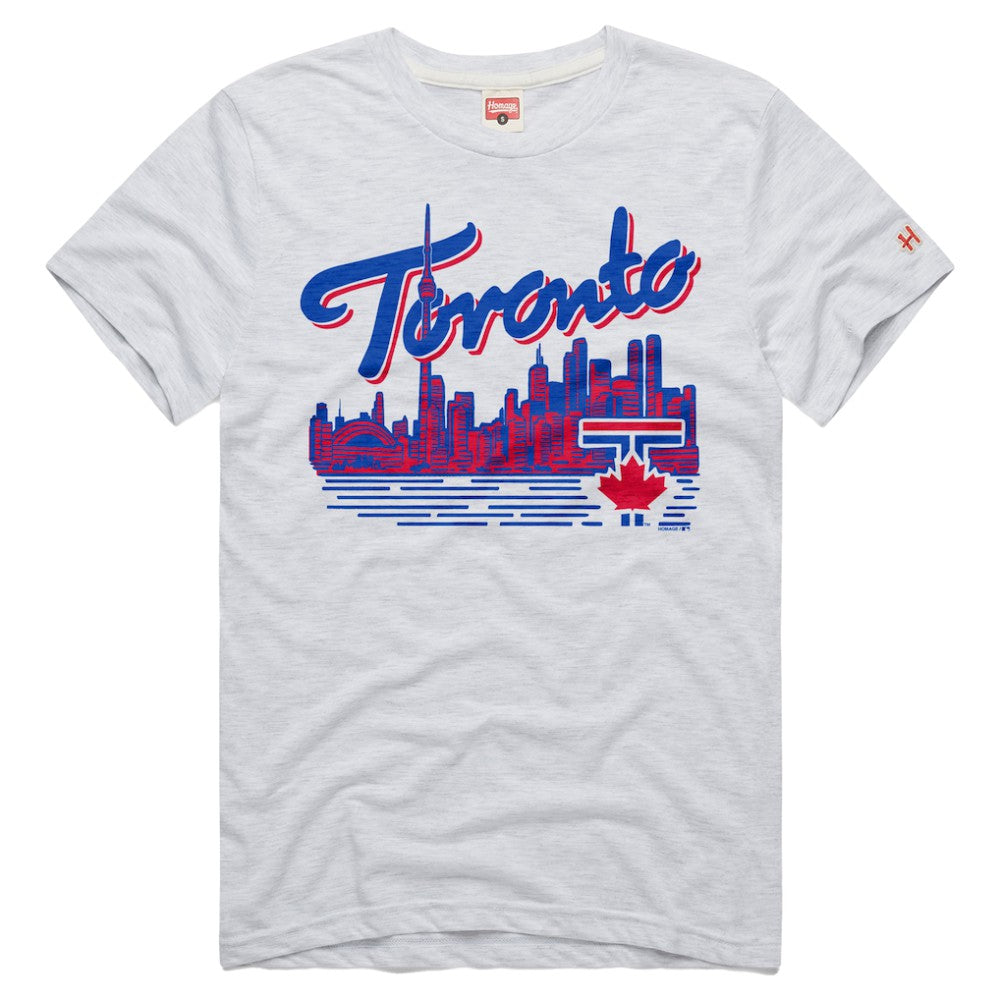 Toronto Blue Jays Homage Tri-Blend Hyperlocal T-Shirt - Ash - MLB Online