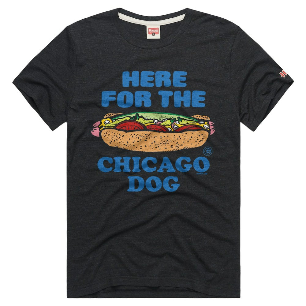Chicago Cubs Homage Tri-Blend Hyperlocal T-Shirt - Charcoal - MLB Discount