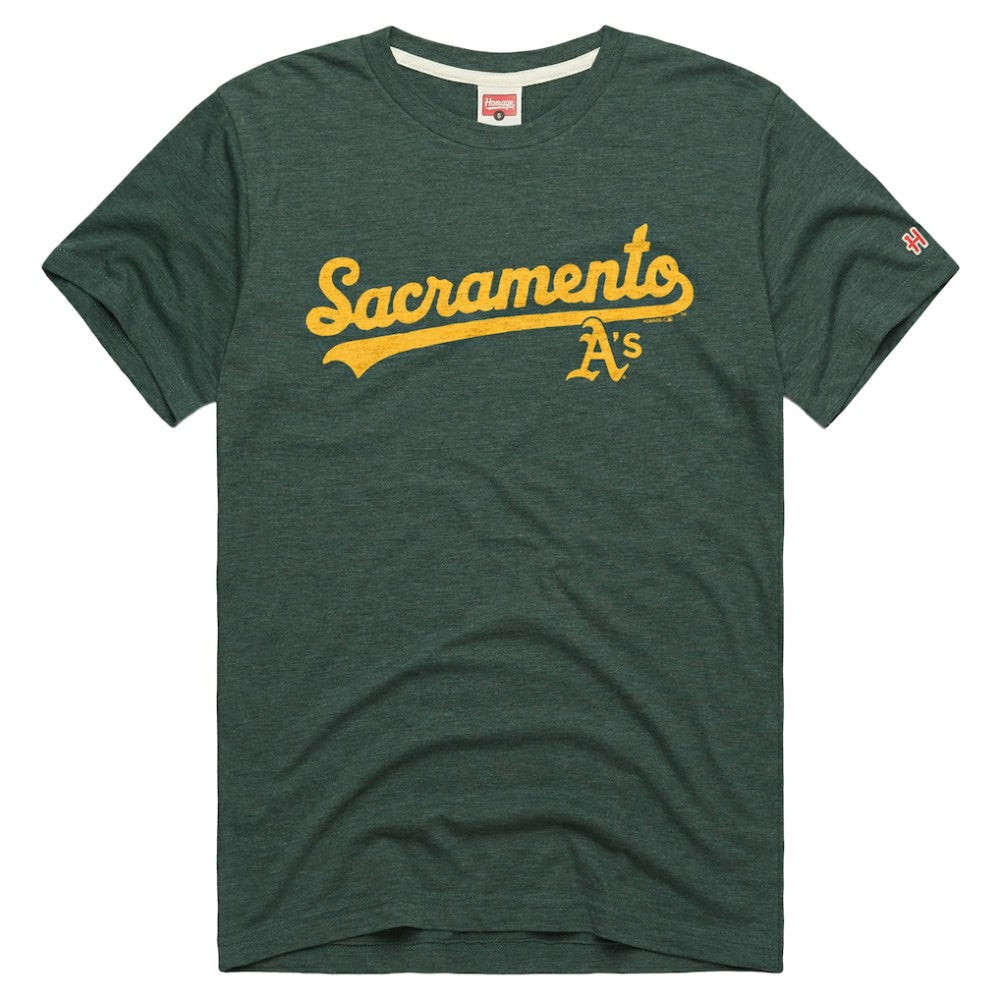 Athletics Homage Tri-Blend Hyperlocal T-Shirt - Green - MLB Sale