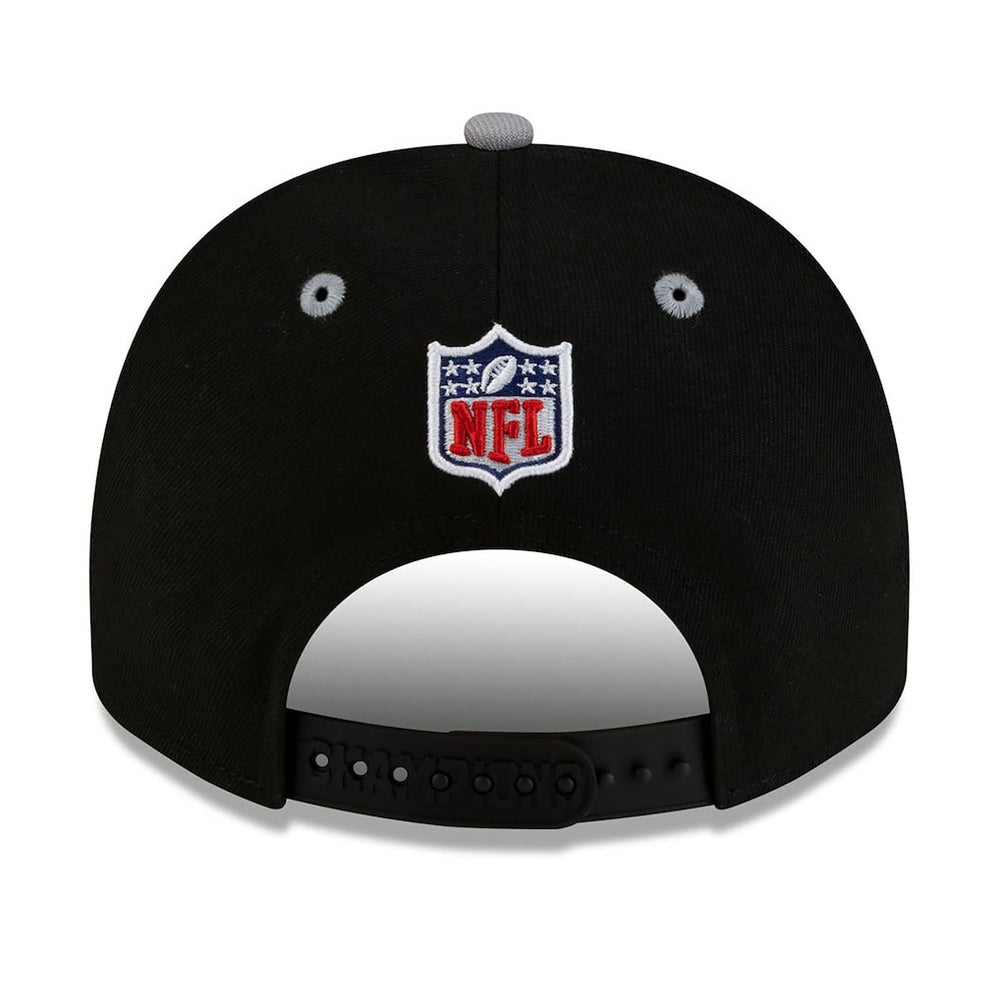 New England Patriots New Era 2025 AFC Champions Locker Room Trophy Collection A-Frame 9FIFTY Snapback Hat Black