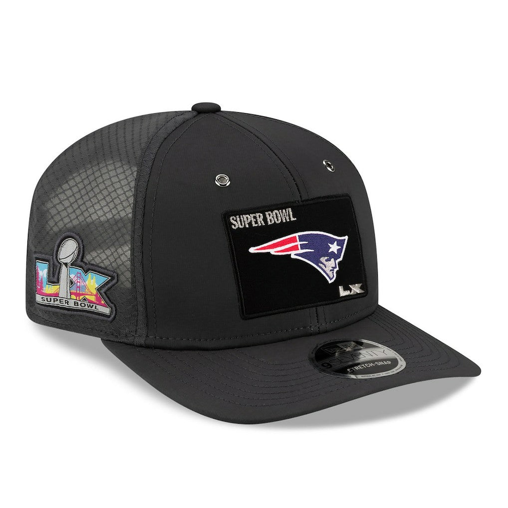 New England Patriots New Era Super Bowl LX Opening Night 9SEVENTY Adjustable Hat Charcoal