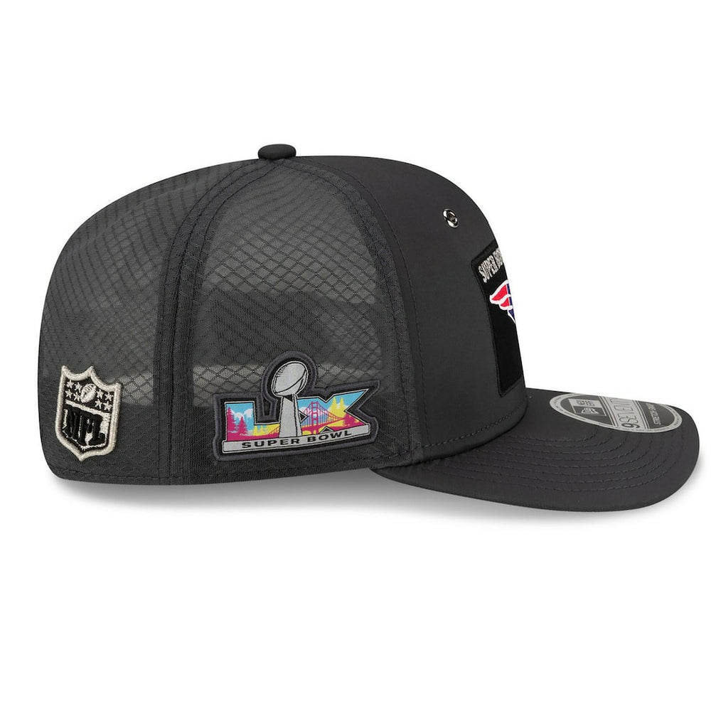 New England Patriots New Era Super Bowl LX Opening Night 9SEVENTY Adjustable Hat Charcoal