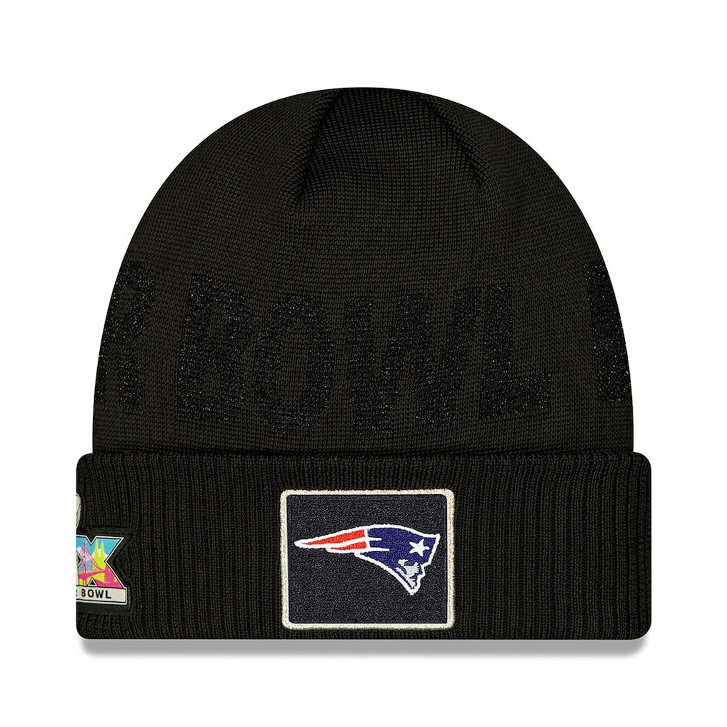New England Patriots New Era Super Bowl LX Opening Night Cuffed Knit Hat Black