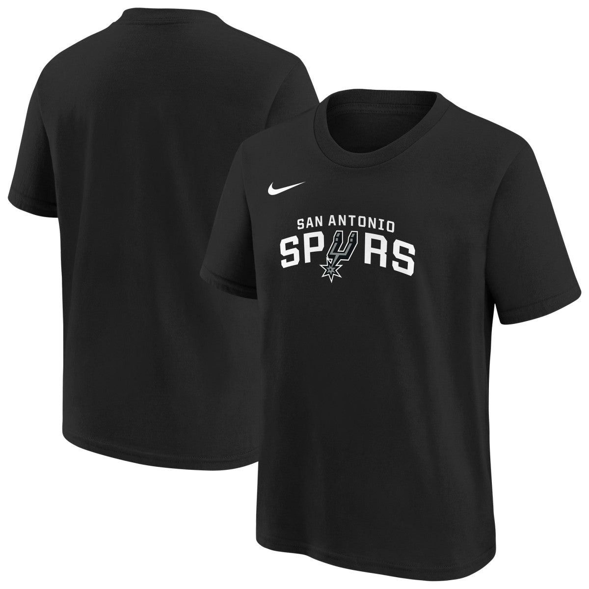San Antonio Spurs Youth Team Essential Logo T-Shirt Black | Nike US