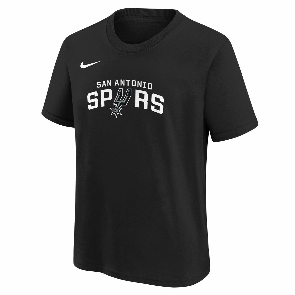 San Antonio Spurs Youth Team Essential Logo T-Shirt Black | Nike US