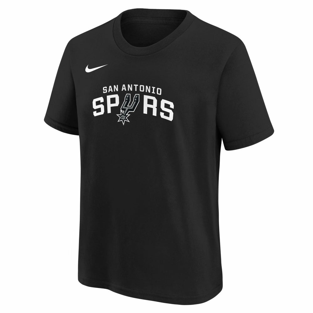 San Antonio Spurs Youth Team Essential Logo T-Shirt Black | Nike US