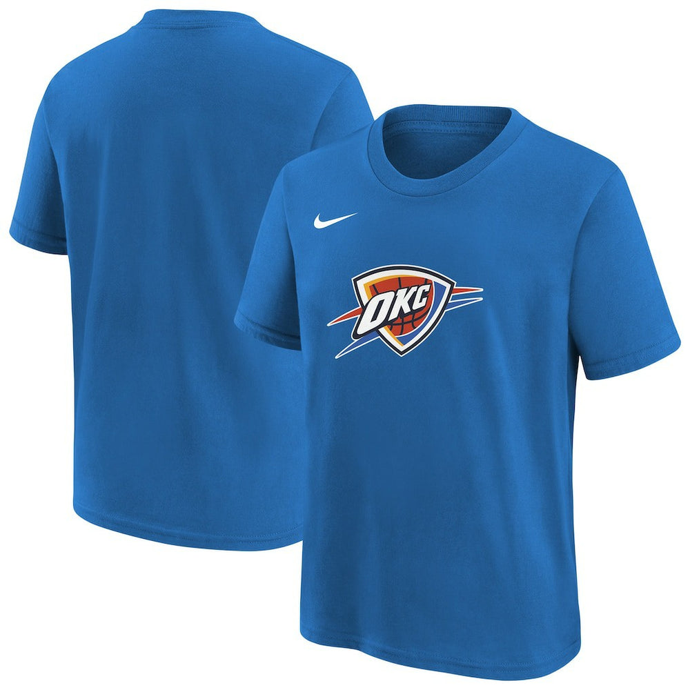 Oklahoma City Thunder Youth Team Essential Logo T-Shirt Blue | Nike Near Me