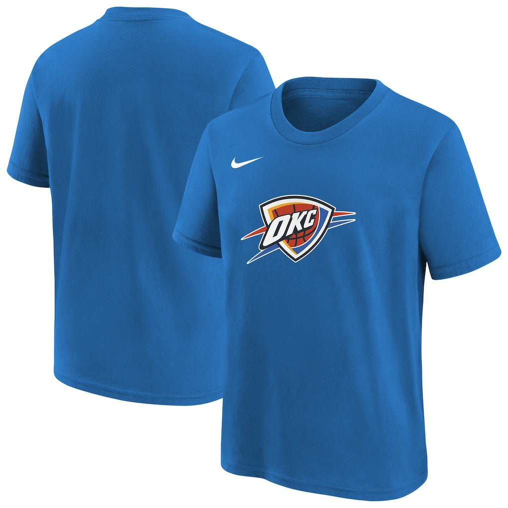 Oklahoma City Thunder Youth Team Essential Logo T-Shirt Blue | Nike Near Me