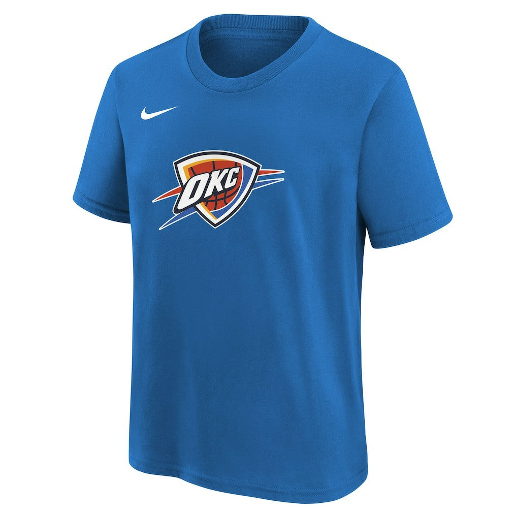 Oklahoma City Thunder Youth Team Essential Logo T-Shirt Blue | Nike Near Me