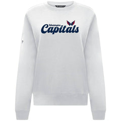 Washington Capitals Levelwear Women's Yvette Big Script Tri-Blend Sweatshirt - White - NHL 203809138
