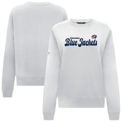 Columbus Blue Jackets Levelwear Women's Yvette Big Script Tri-Blend Sweatshirt - White - NHL 203809142