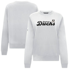 Anaheim Ducks Levelwear Women's Yvette Big Script Tri-Blend Sweatshirt - White - NHL 203809144