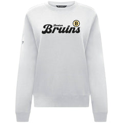 Boston Bruins Levelwear Women's Yvette Big Script Tri-Blend Sweatshirt - White - NHL 203809145