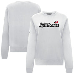 Carolina Hurricanes Levelwear Women's Yvette Big Script Tri-Blend Sweatshirt - White - NHL 203809148
