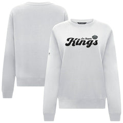 Los Angeles Kings Levelwear Women's Yvette Big Script Tri-Blend Sweatshirt - White - NHL 203809150