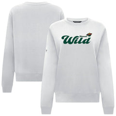 Minnesota Wild Levelwear Women's Yvette Big Script Tri-Blend Sweatshirt - White - NHL 203809151