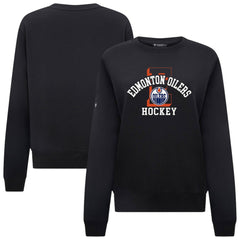 Edmonton Oilers Levelwear Women's Yvette Limelight Big Letter Sweatshirt - Black - NHL 203809163