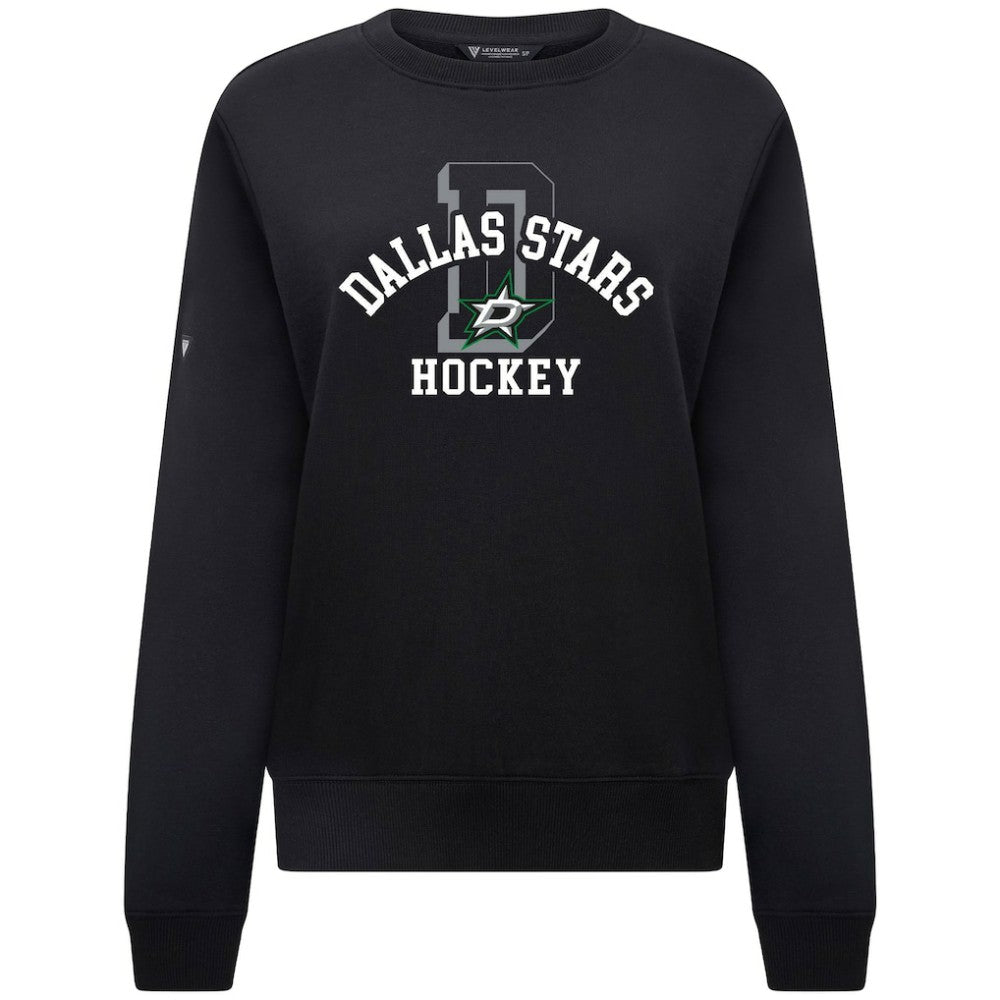 Dallas Stars Levelwear Women's Yvette Limelight Big Letter Sweatshirt - Black - NHL 203809167