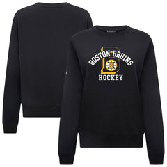 Boston Bruins Levelwear Women's Yvette Limelight Big Letter Sweatshirt - Black - NHL 203809172