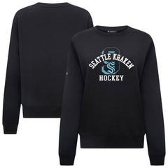 Seattle Kraken Levelwear Women's Yvette Limelight Big Letter Sweatshirt - Black - NHL 203809175