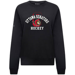 Ottawa Senators Levelwear Women's Yvette Limelight Big Letter Sweatshirt - Black - NHL 203809180