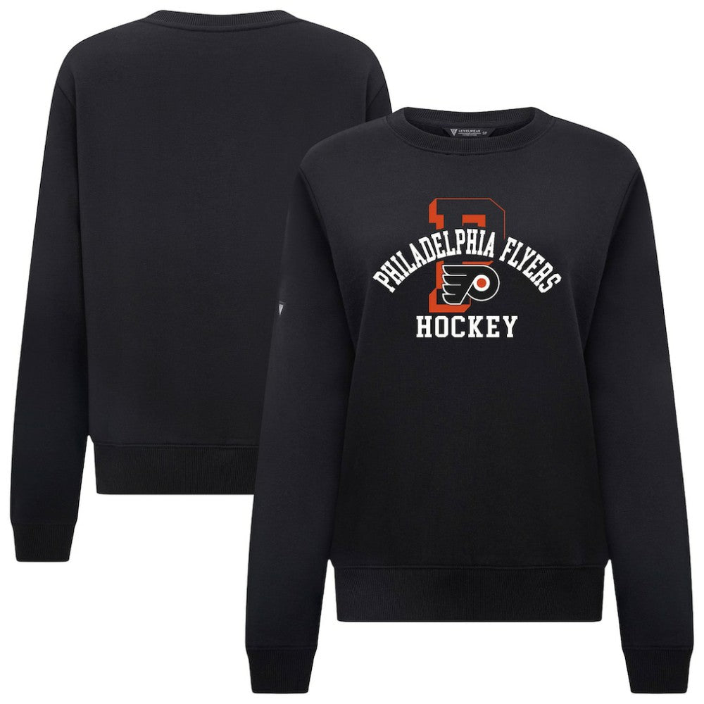 Philadelphia Flyers Levelwear Women's Yvette Limelight Big Letter Sweatshirt - Black - NHL 203809181