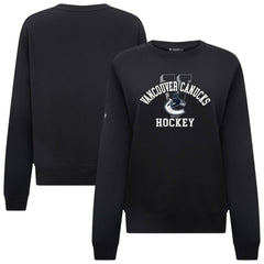 Vancouver Canucks Levelwear Women's Yvette Limelight Big Letter Sweatshirt - Black - NHL 203809184