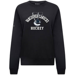 Vancouver Canucks Levelwear Women's Yvette Limelight Big Letter Sweatshirt - Black - NHL 203809184