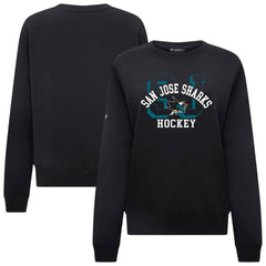 San Jose Sharks Levelwear Women's Yvette Limelight Big Letter Sweatshirt - Black - NHL 203809185