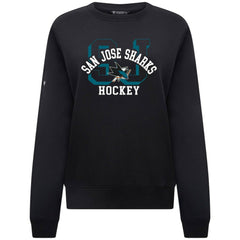 San Jose Sharks Levelwear Women's Yvette Limelight Big Letter Sweatshirt - Black - NHL 203809185