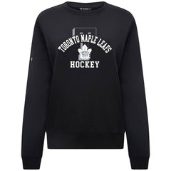 Toronto Maple Leafs Levelwear Women's Yvette Limelight Big Letter Sweatshirt - Black - NHL 203809187