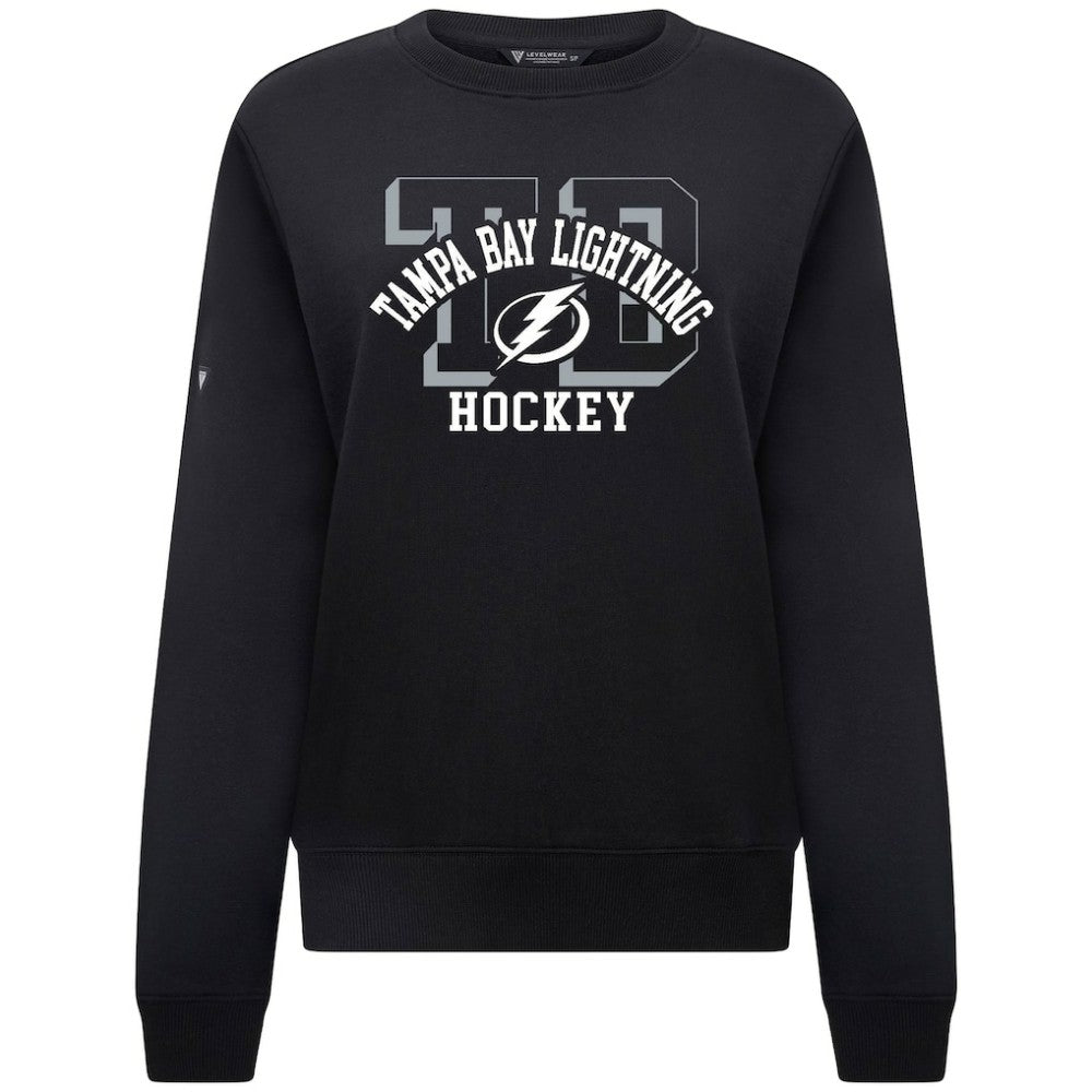 Tampa Bay Lightning Levelwear Women's Yvette Limelight Big Letter Sweatshirt - Black - NHL 203809189