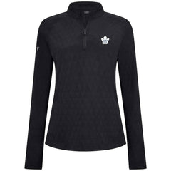 Toronto Maple Leafs Levelwear Women's Spike Raglan Quarter-Zip Top - Black - NHL 203809195