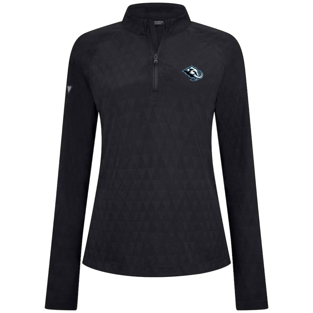 Utah Mammoth Levelwear Women's Spike Raglan Quarter-Zip Top - Black - NHL 203809196