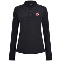 New Jersey Devils Levelwear Women's Spike Raglan Quarter-Zip Top - Black - NHL 203809201