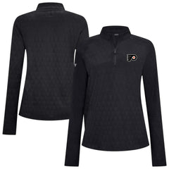 Philadelphia Flyers Levelwear Women's Spike Raglan Quarter-Zip Top - Black - NHL 203809206