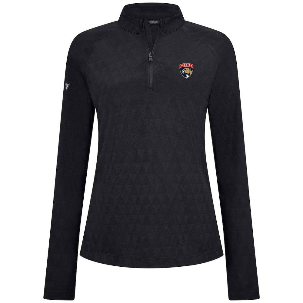 Florida Panthers Levelwear Women's Spike Raglan Quarter-Zip Top - Black - NHL 203809209