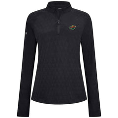 Minnesota Wild Levelwear Women's Spike Raglan Quarter-Zip Top - Black - NHL 203809212